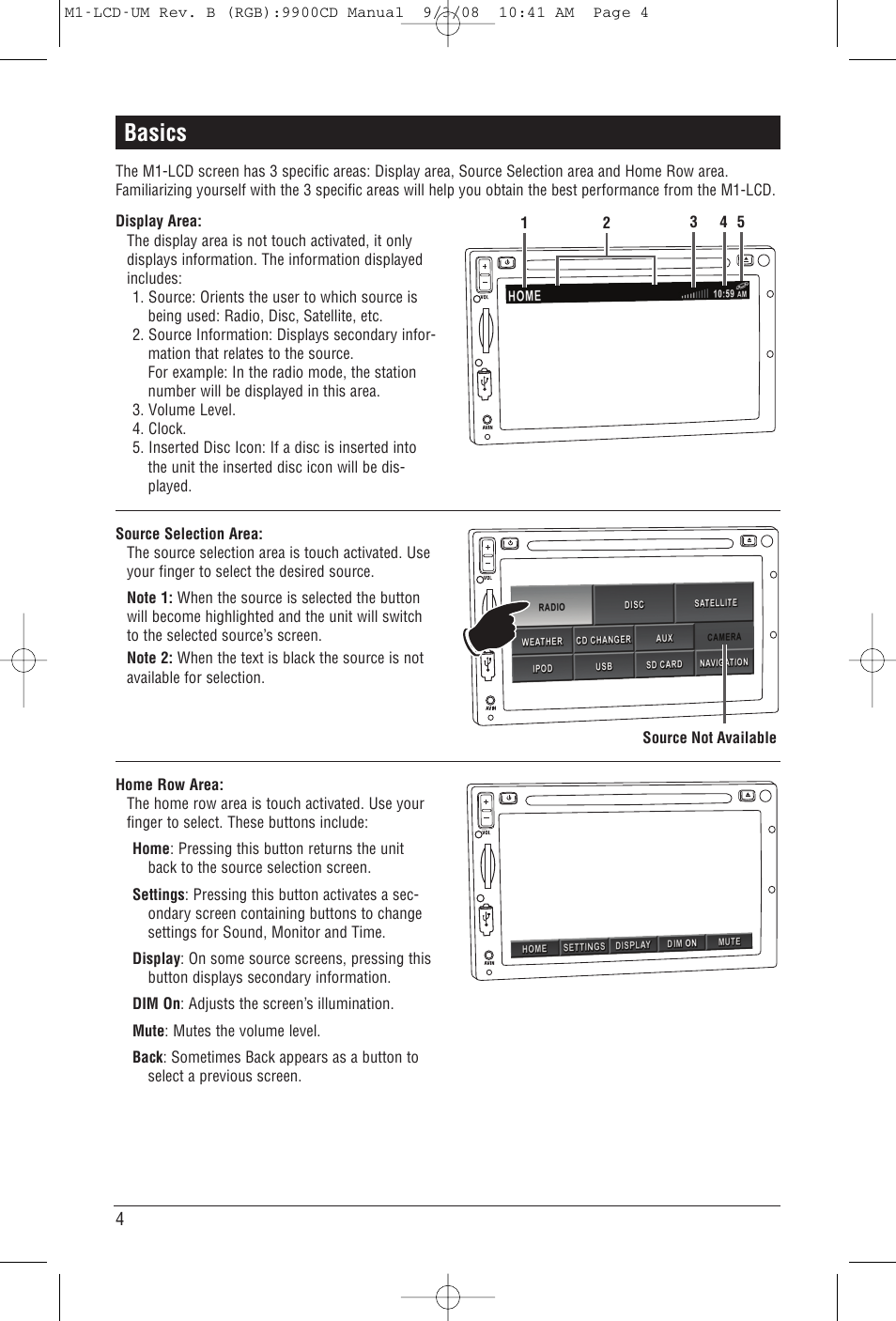 Basics | Magnadyne M1-LCD User Manual | Page 4 / 48