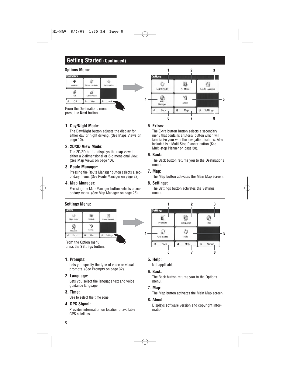 Getting started | Magnadyne M1-NAV User Manual | Page 8 / 36