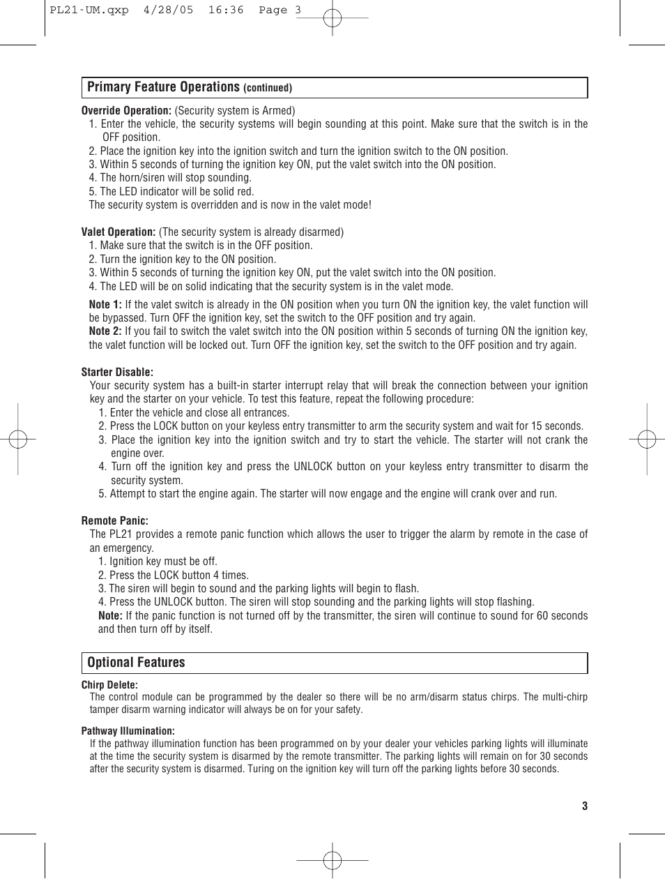 Magnadyne Remote Mobile Security System PL21 User Manual | Page 3 / 4