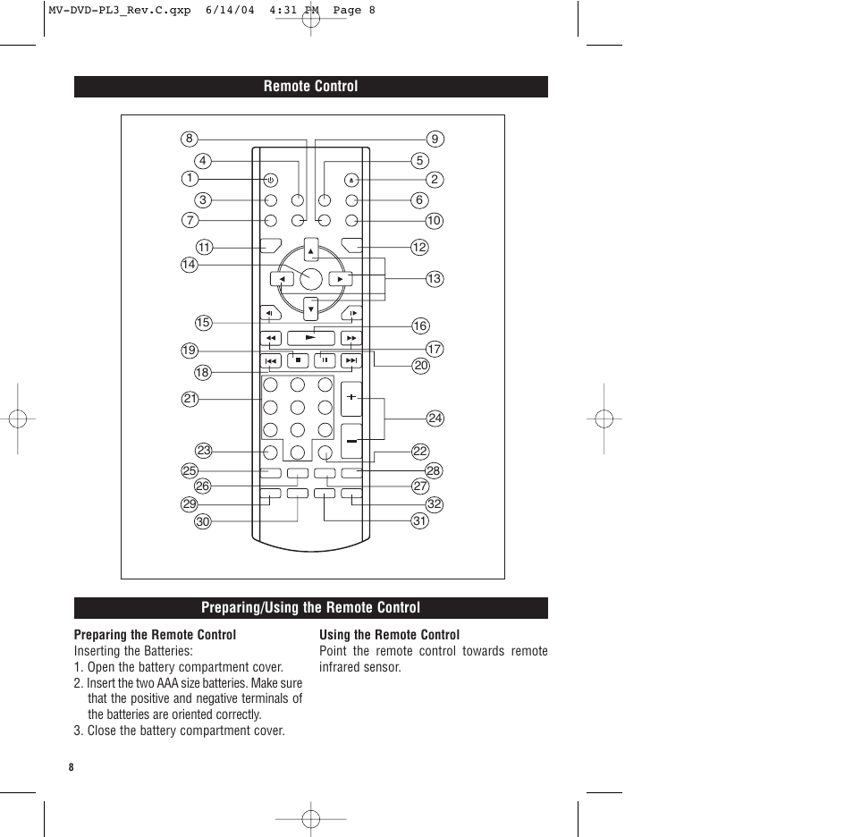 Magnadyne MV-DVD-PL3 User Manual | Page 8 / 24