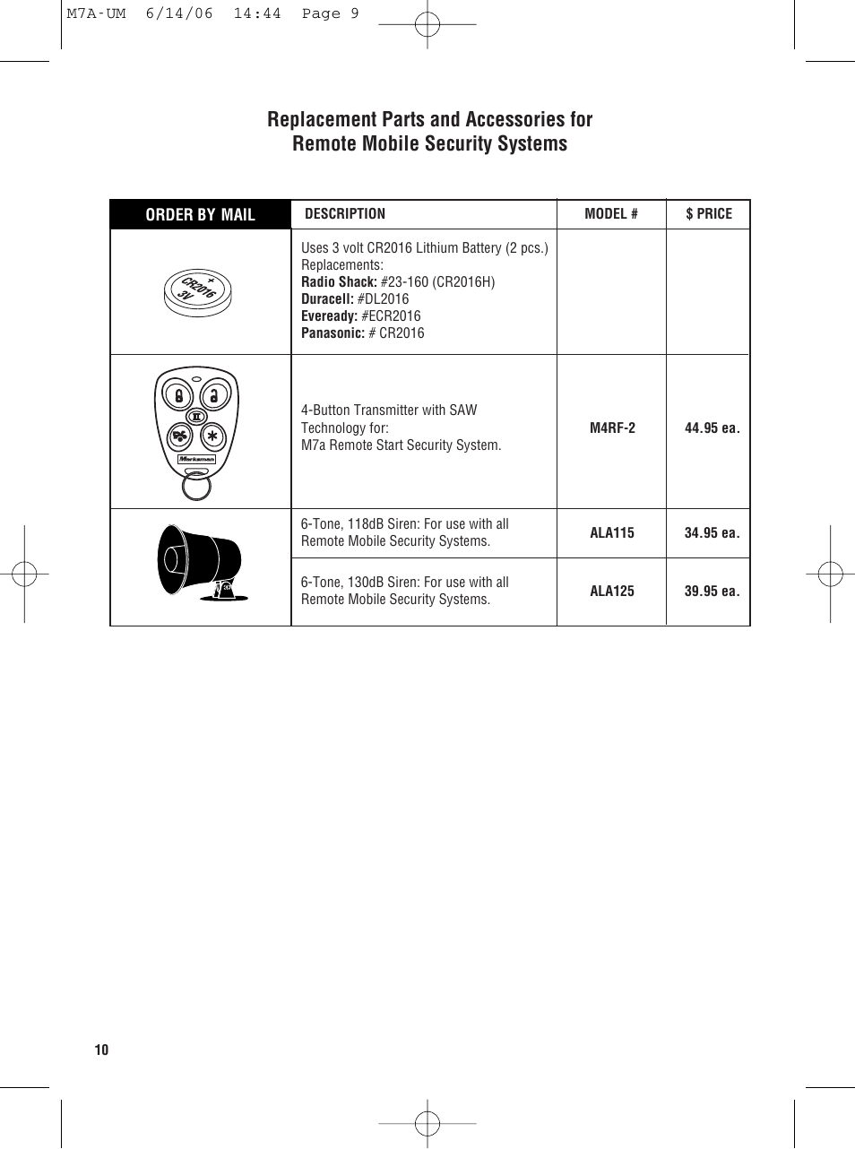 Magnadyne M7a User Manual | Page 9 / 12