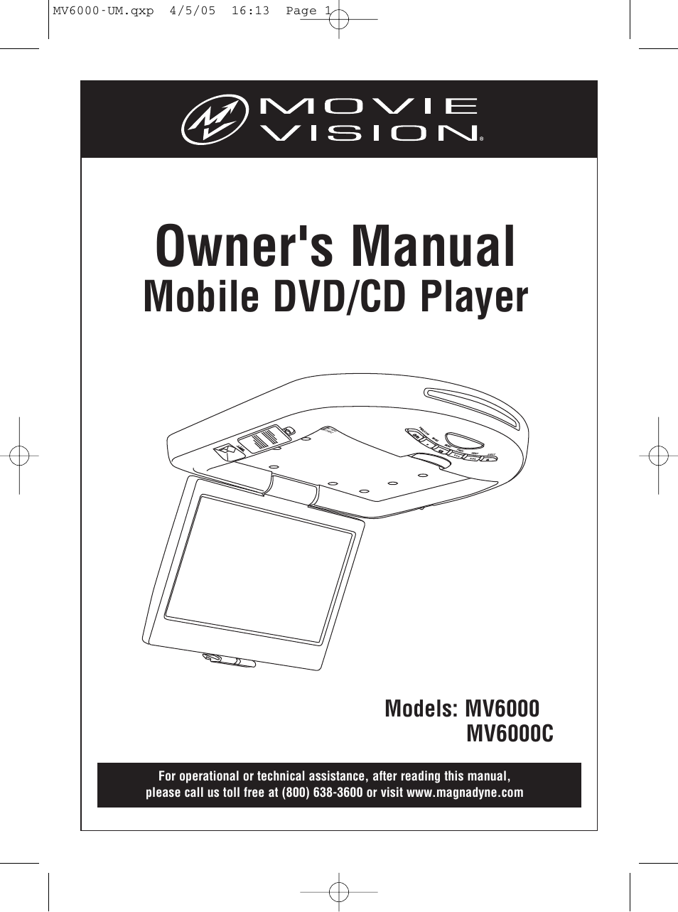 Magnadyne MV6000 User Manual | 24 pages