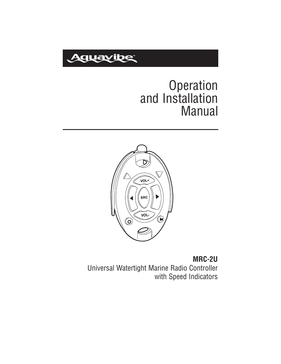 Magnadyne Universal Watertight Marine Radio Controller with Speed Indicators MRC-2U User Manual | 12 pages