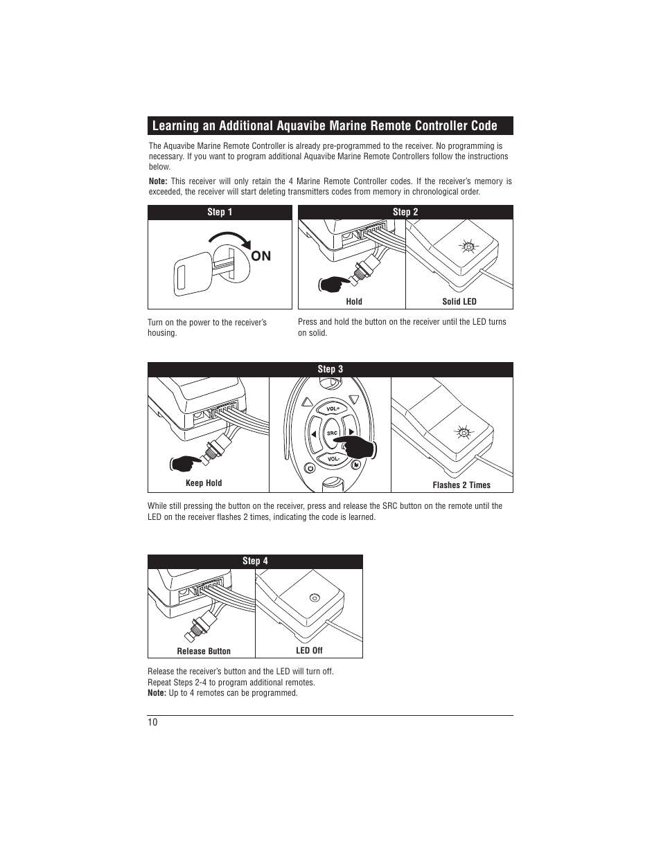 Magnadyne Universal Watertight Marine Radio Controller with Speed Indicators MRC-2U User Manual | Page 10 / 12