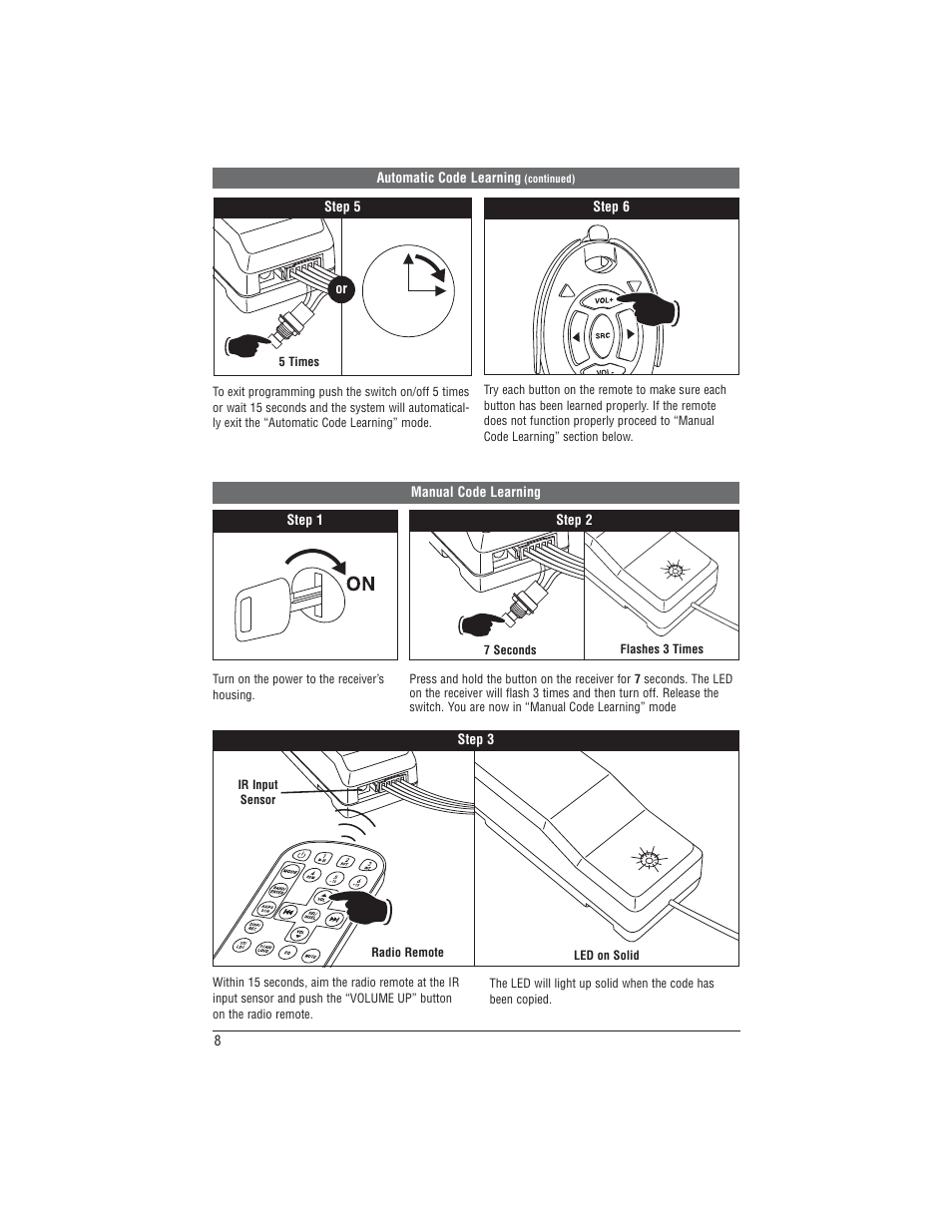 Magnadyne Universal Watertight Marine Radio Controller with Speed Indicators MRC-2U User Manual | Page 8 / 12