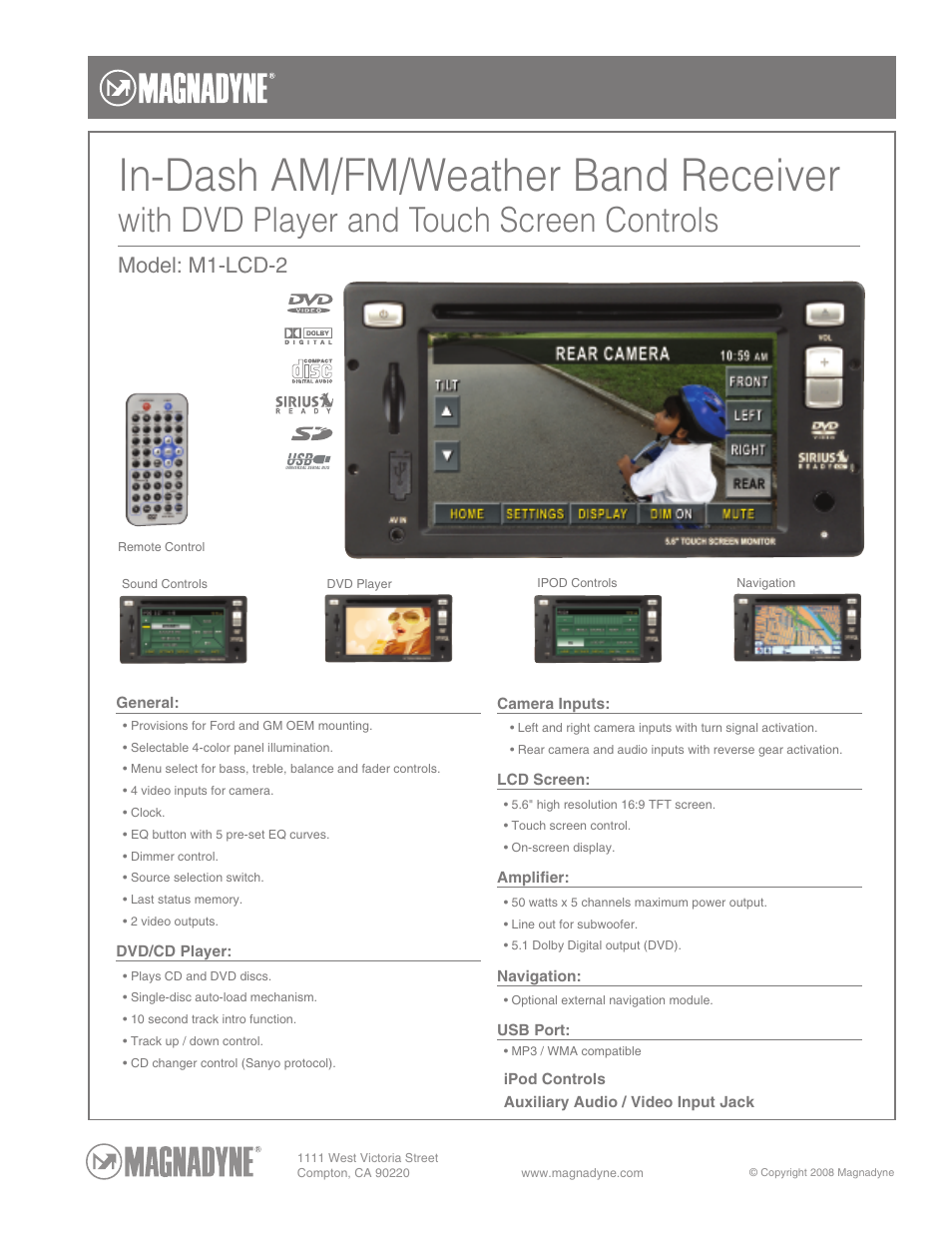 Magnadyne M1-LCD-2 User Manual | 1 page