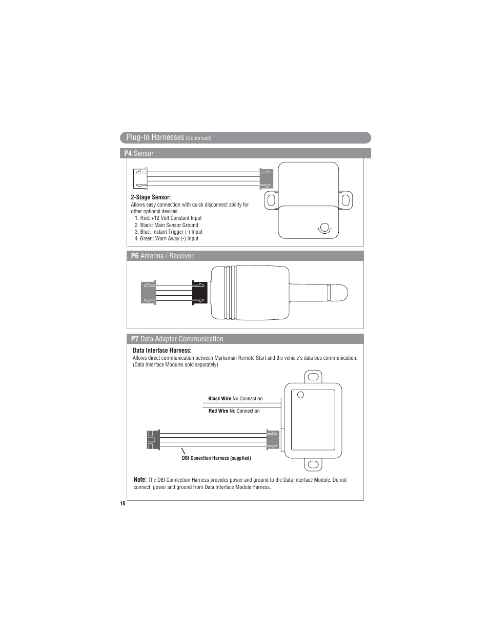Plug-in harnesses | Magnadyne Extreme Series X9 User Manual | Page 16 / 28