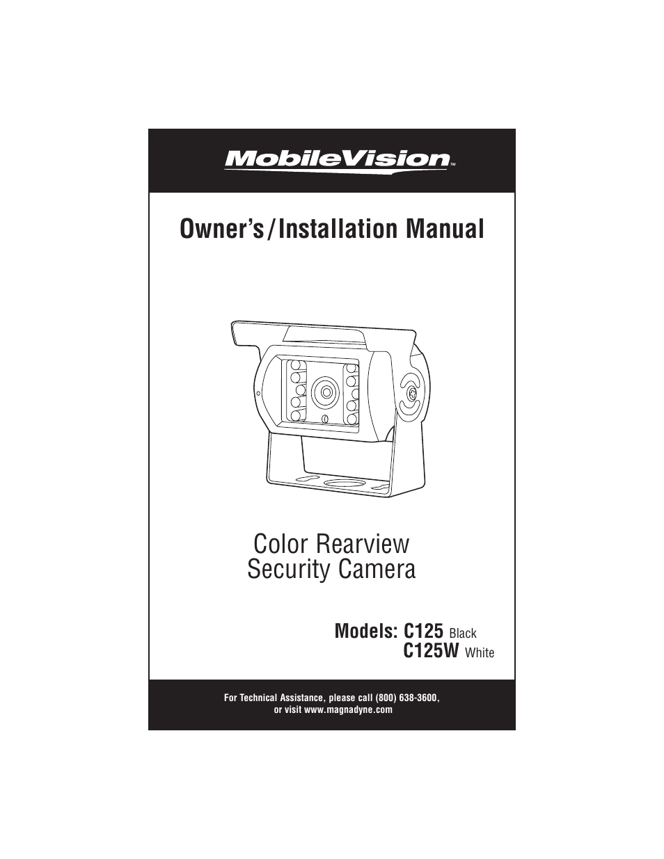Magnadyne MobileVision C125W White User Manual | 4 pages