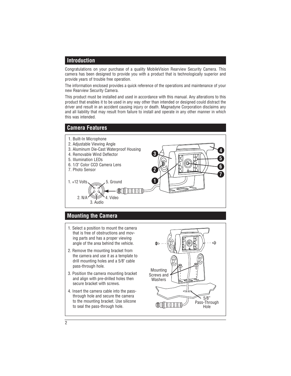 Magnadyne MobileVision C125W White User Manual | Page 2 / 4