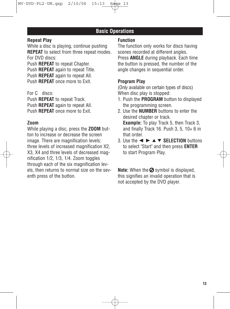 Magnadyne MV-DVD-PL2 User Manual | Page 13 / 20