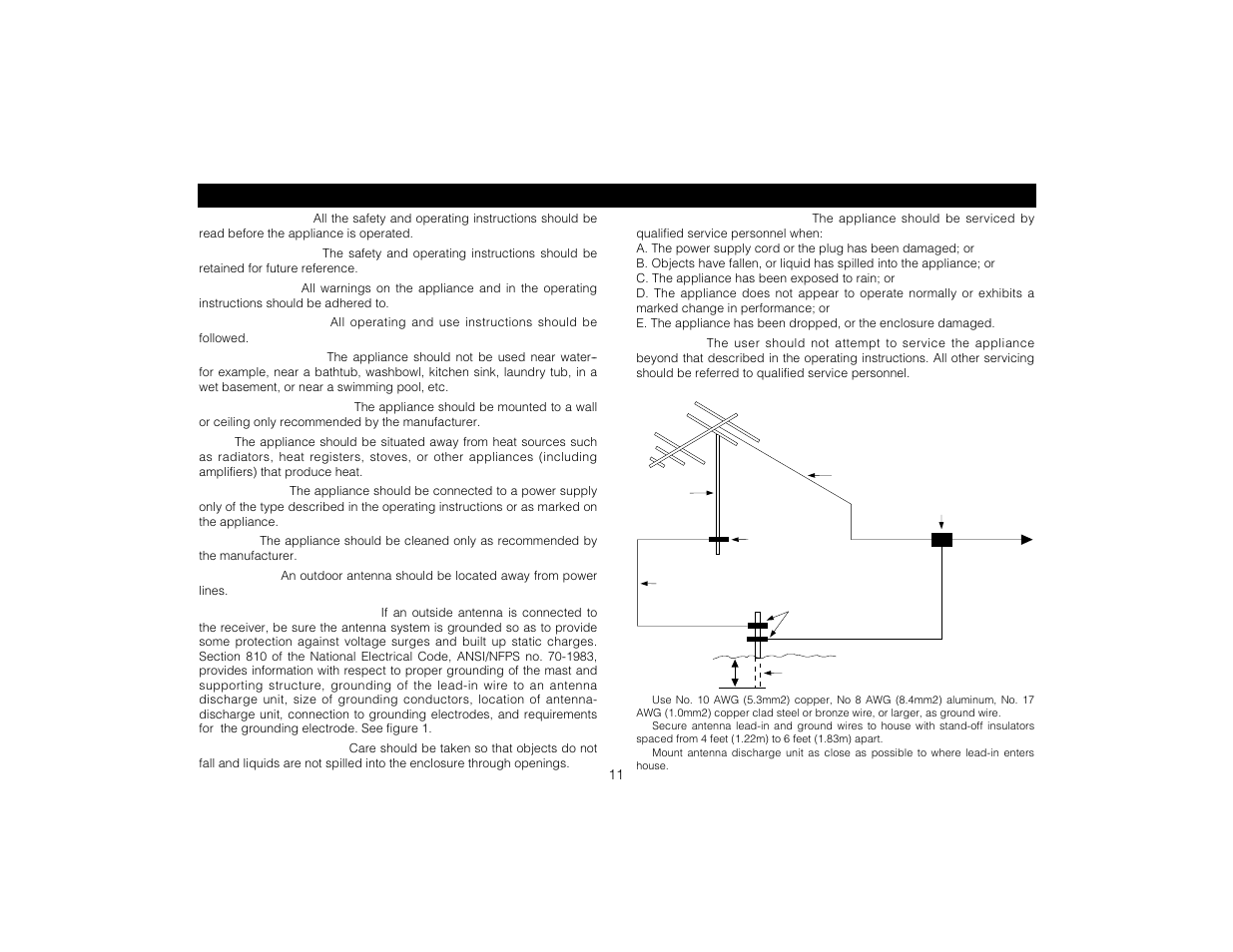 Safety instructions | Magnadyne LS6300 User Manual | Page 11 / 12