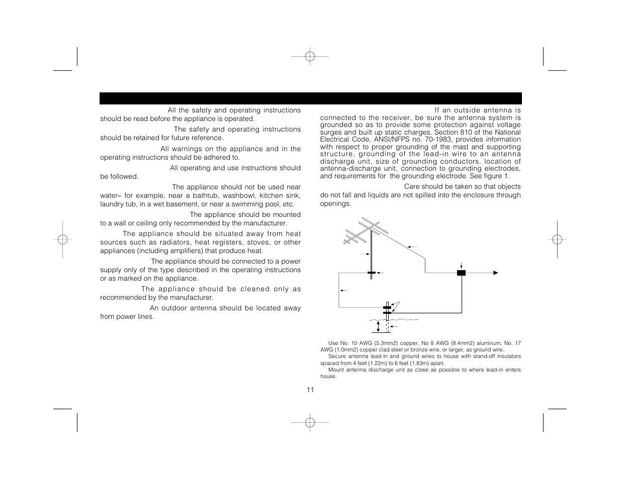Safety instructions | Magnadyne LS7500CD User Manual | Page 11 / 12