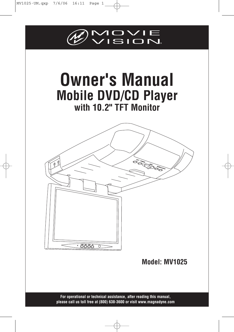 Magnadyne MV1025 User Manual | 16 pages