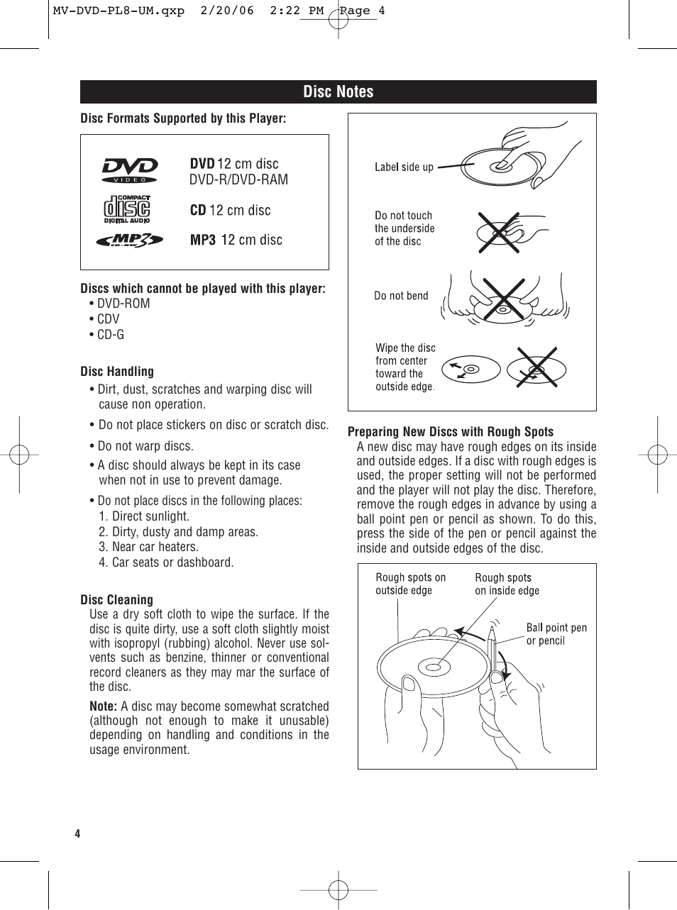 Magnadyne MV-DVD-PL8 User Manual | Page 4 / 20