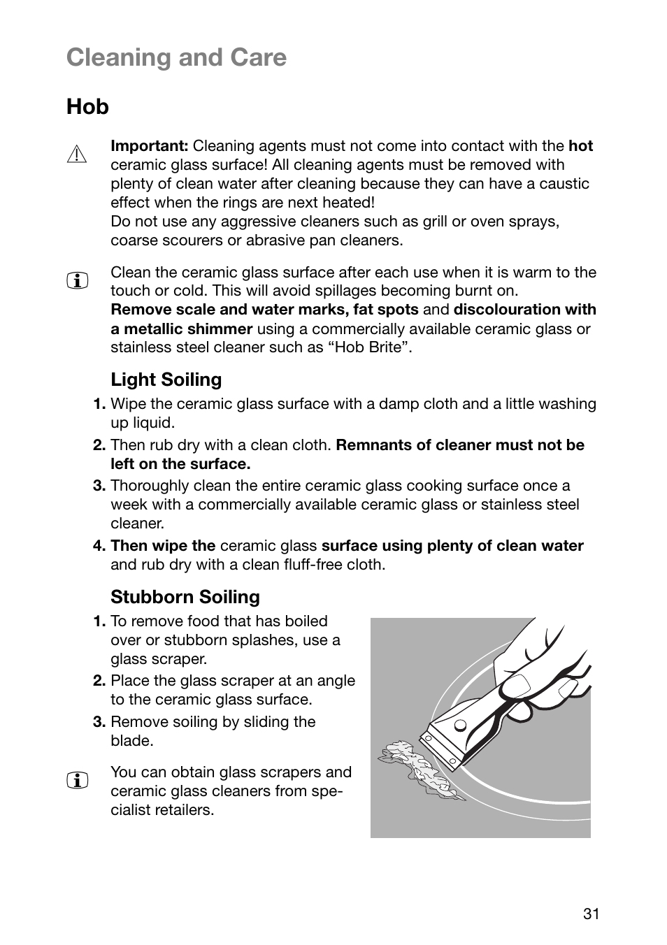 Cleaning and care | Electrolux EHL 6645 X User Manual | Page 31 / 104