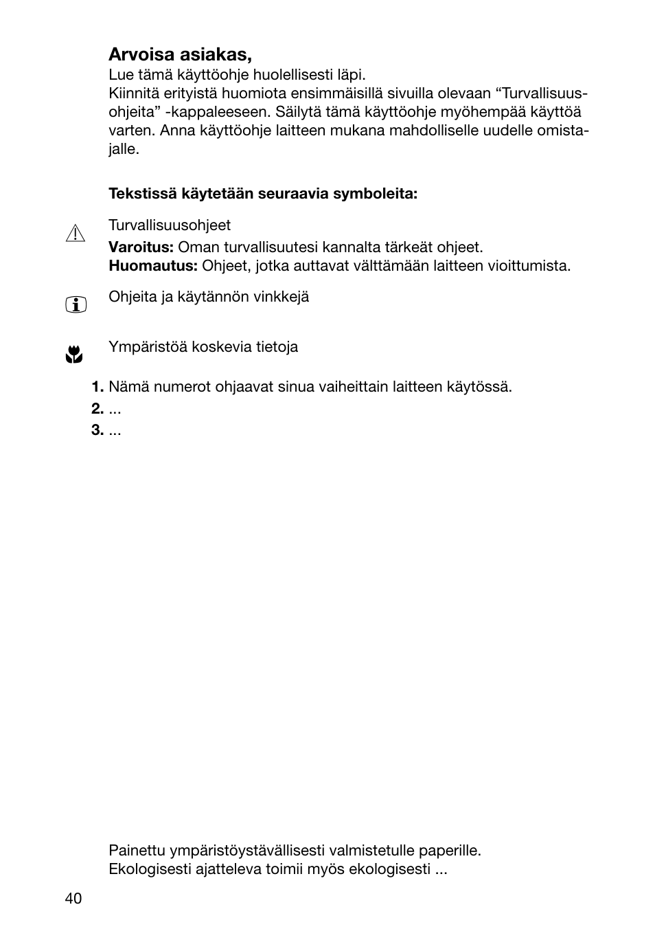 Electrolux EHL 6645 X User Manual | Page 40 / 104