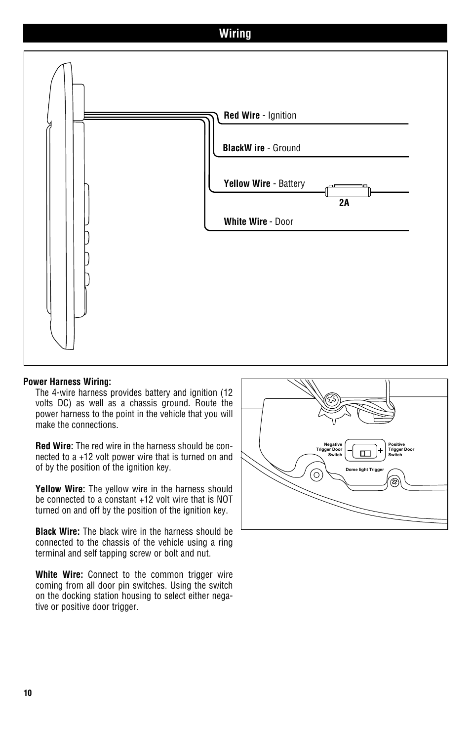 Wiring | Magnadyne MV-IPAD2 User Manual | Page 10 / 12