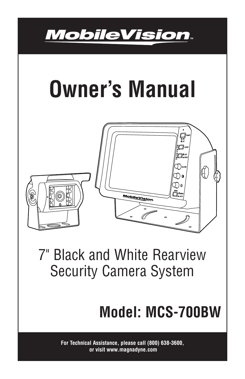 Magnadyne MCS-700BW User Manual | 8 pages