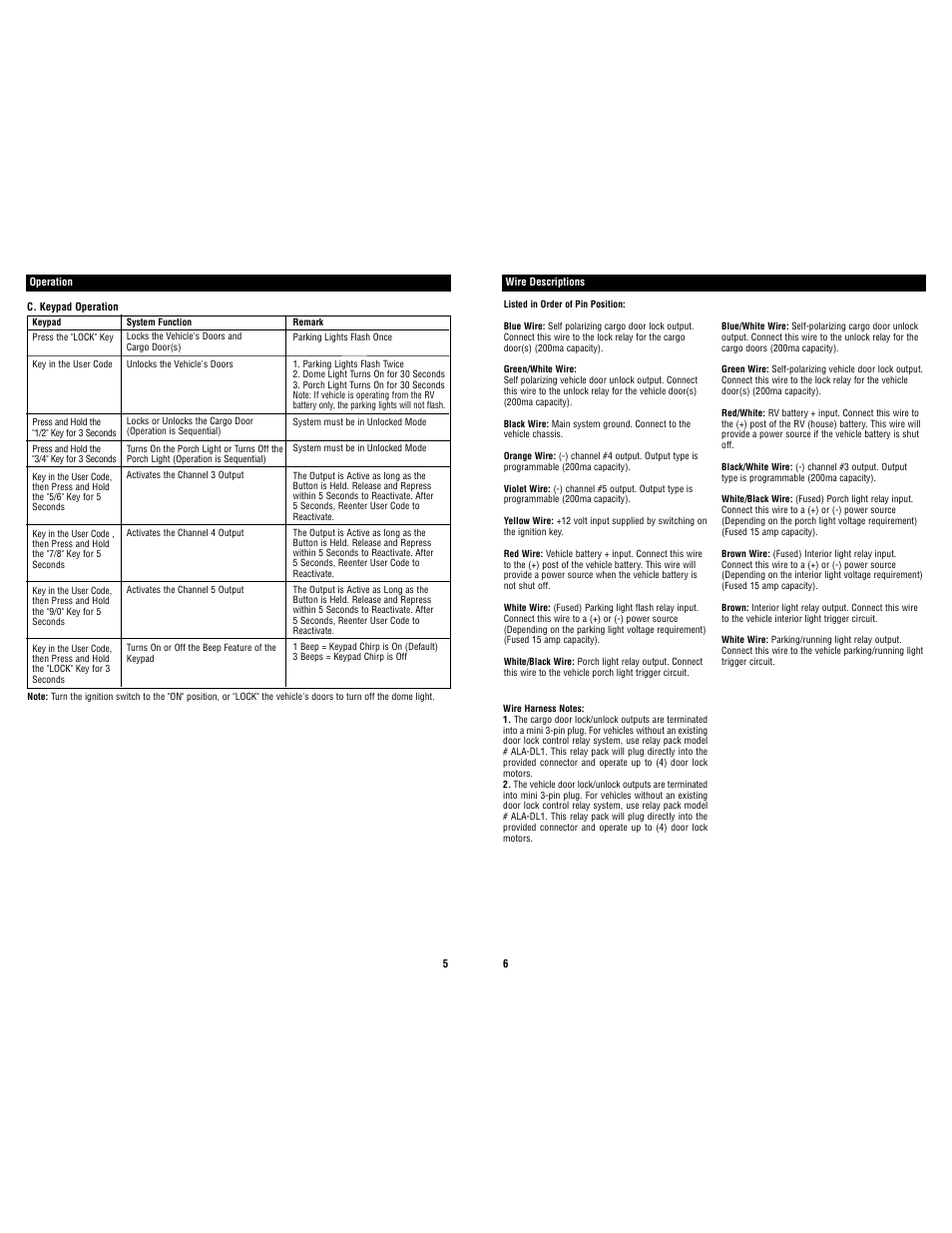 Magnadyne Keypad Keyless Entry System MKE-400A User Manual | Page 3 / 3