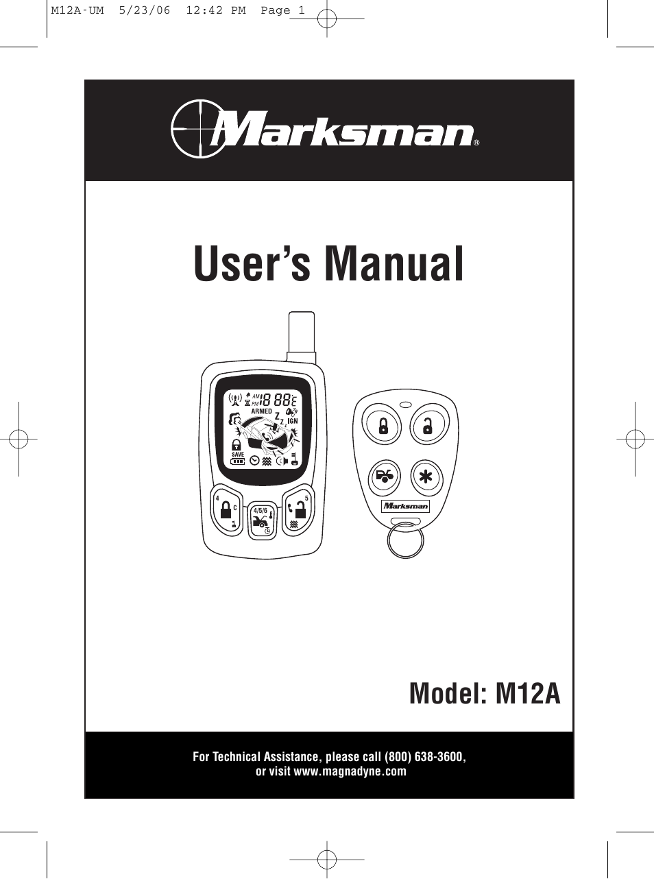 Magnadyne M12A User Manual | 20 pages