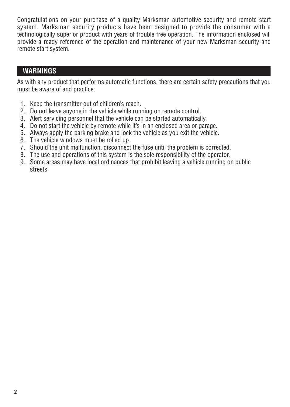 Magnadyne M8a User Manual | Page 2 / 20