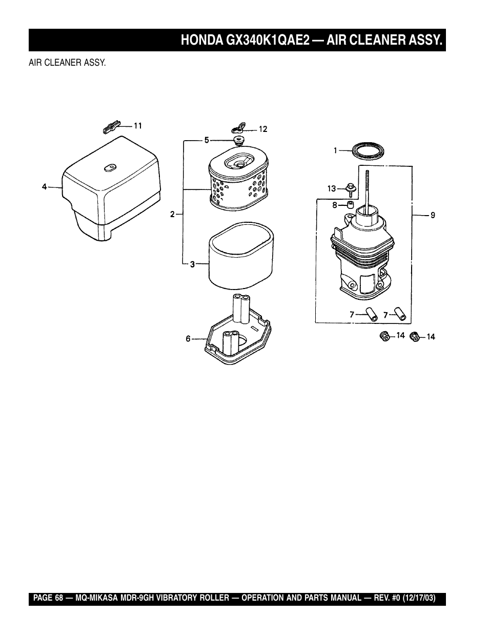 Multiquip Mikasa Vibratory Walk-Behind Roller MDR-9GH User Manual | Page 68 / 106