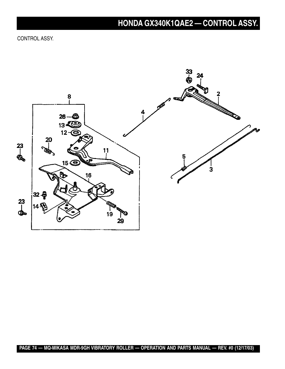 Multiquip Mikasa Vibratory Walk-Behind Roller MDR-9GH User Manual | Page 74 / 106