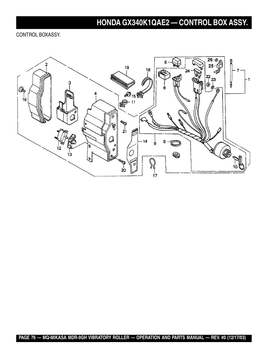 Multiquip Mikasa Vibratory Walk-Behind Roller MDR-9GH User Manual | Page 76 / 106