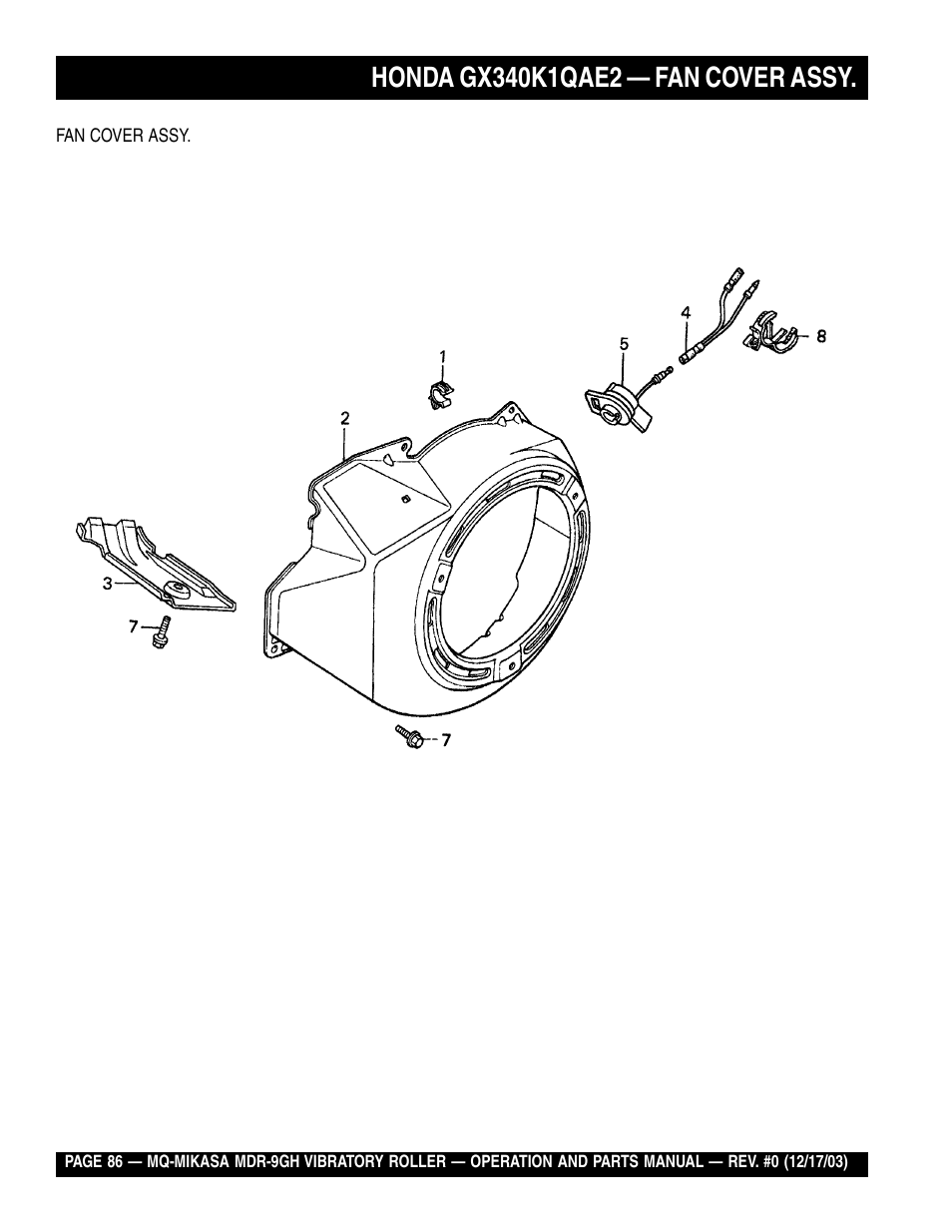 Multiquip Mikasa Vibratory Walk-Behind Roller MDR-9GH User Manual | Page 86 / 106