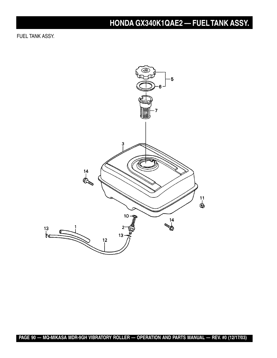 Multiquip Mikasa Vibratory Walk-Behind Roller MDR-9GH User Manual | Page 90 / 106