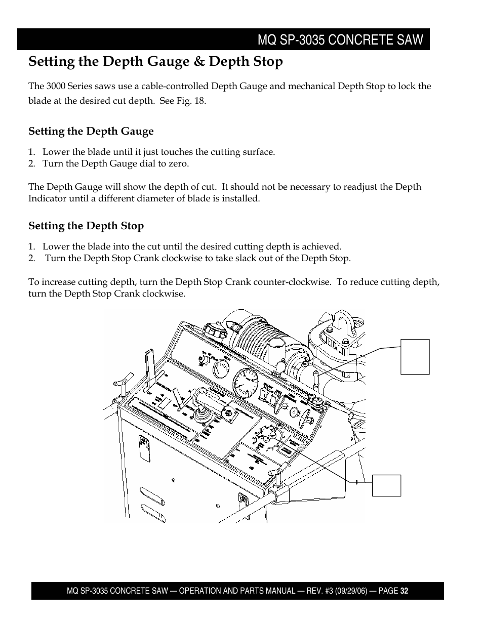 Multiquip Diamond Back SP3 Street Pro Professional Slab Saw 35 HP Wisconsin Diesel Engine SP303530 User Manual | Page 34 / 123