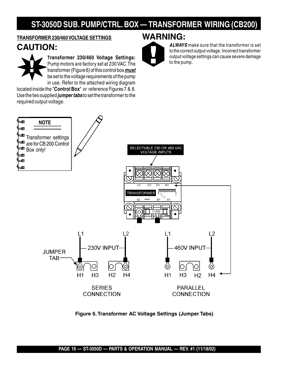 Caution, Warning | Multiquip Submersible Pump ST-3050D User Manual | Page 16 / 38