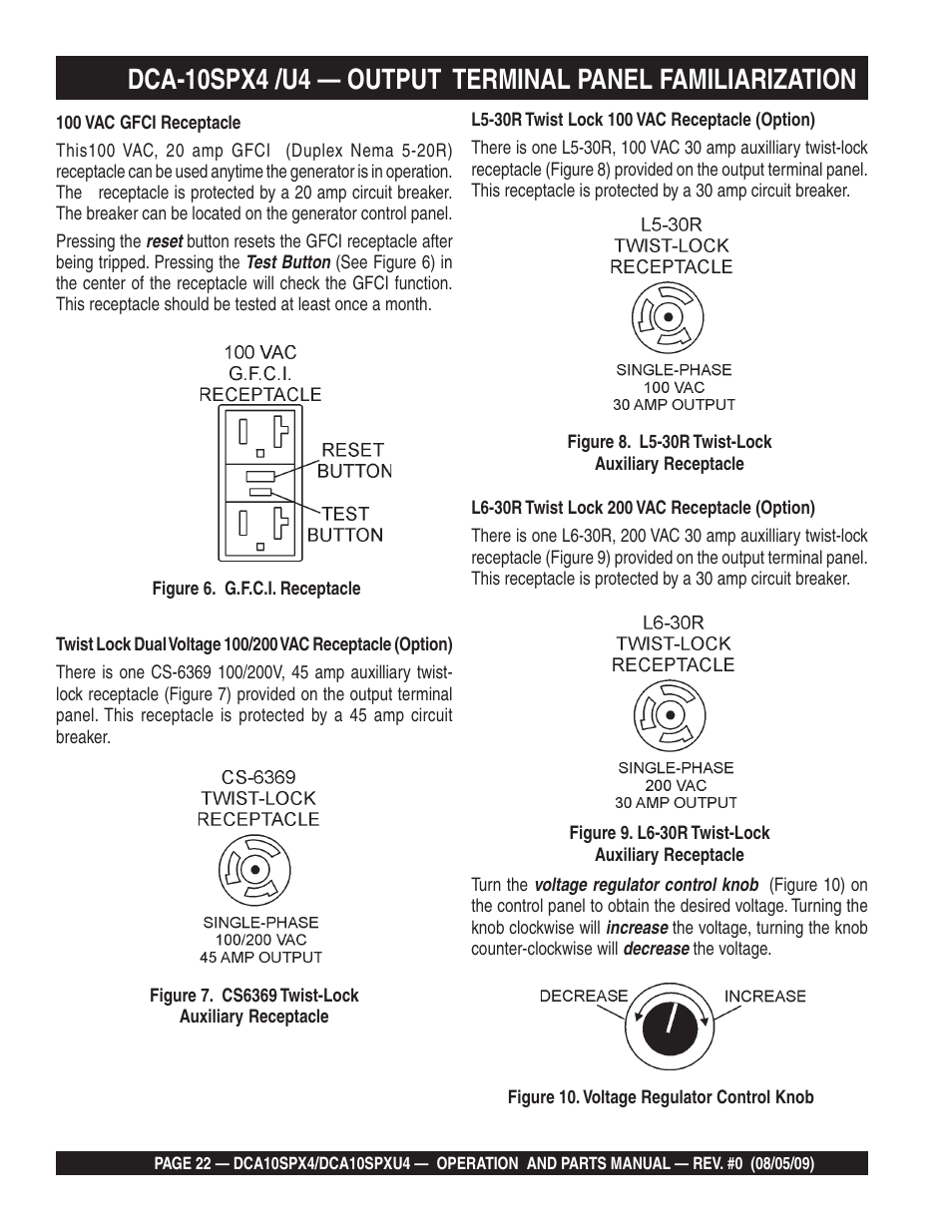 Multiquip MQ Power Whisperwatt 50 Hz Generator DCA10SPXU4 User Manual | Page 22 / 76