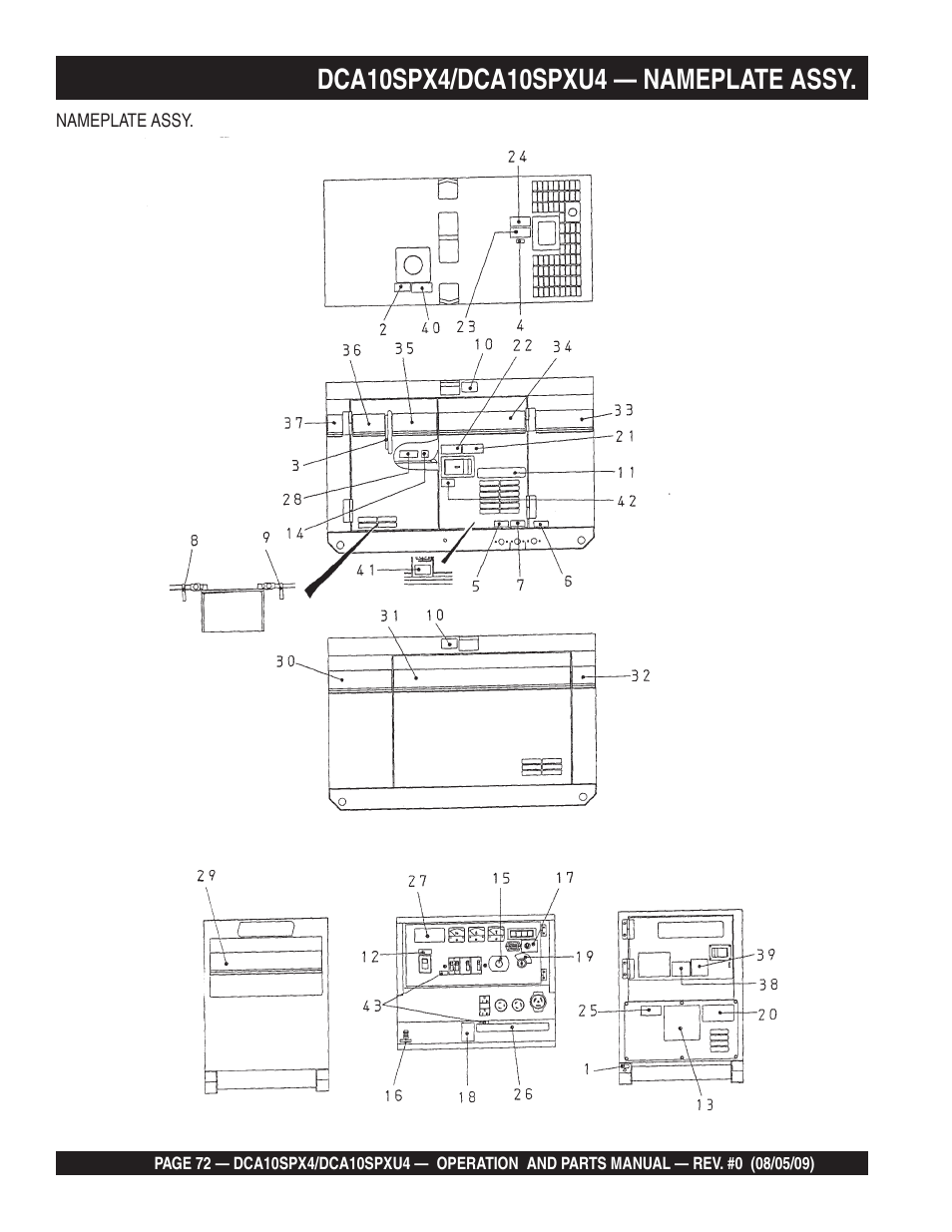 Multiquip MQ Power Whisperwatt 50 Hz Generator DCA10SPXU4 User Manual | Page 72 / 76