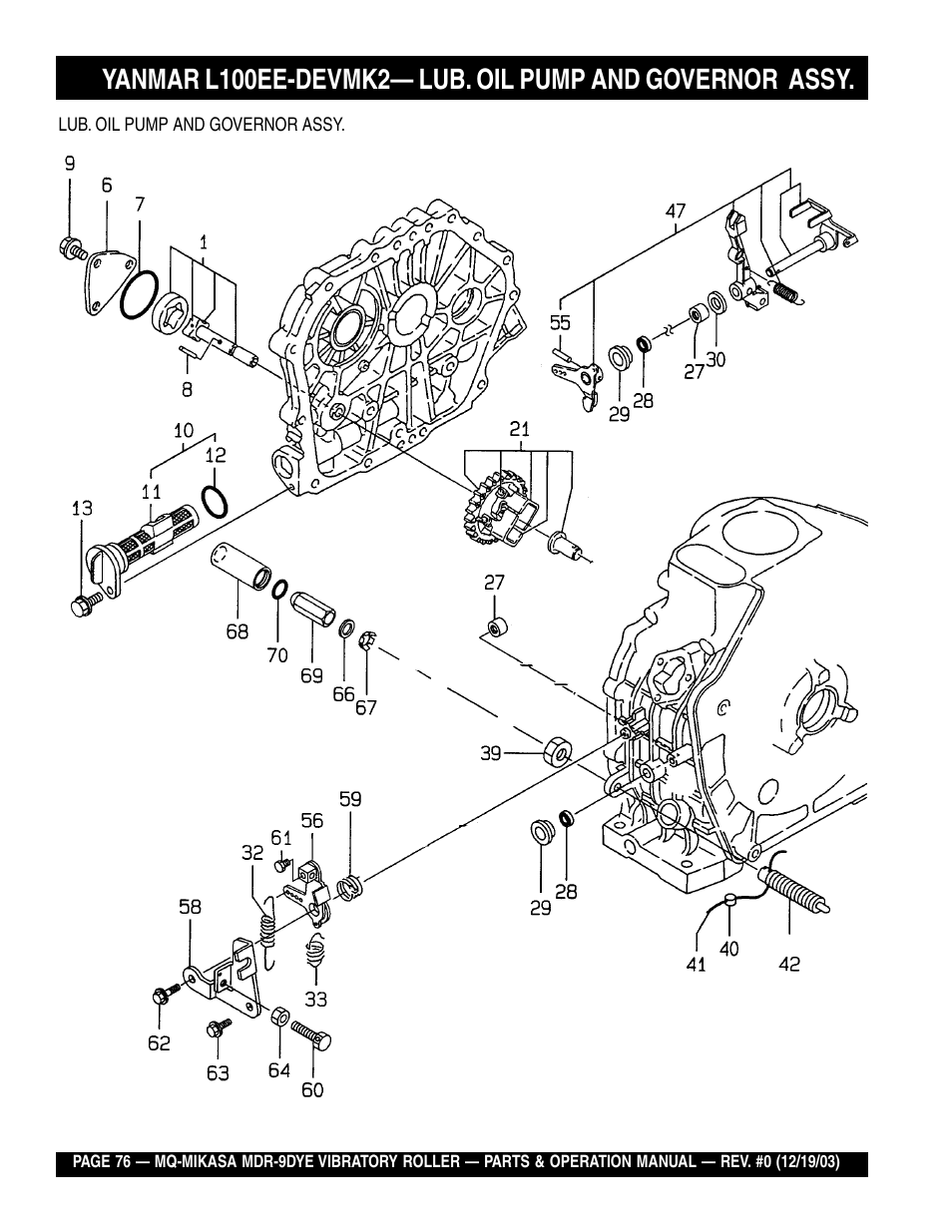 Multiquip Mikasa Vibratory Walk-Behind Roller MDR-9DYE User Manual | Page 76 / 90