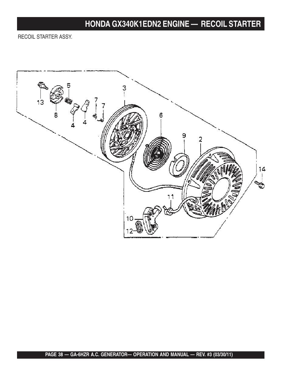 Multiquip GA6HZR User Manual | Page 38 / 70