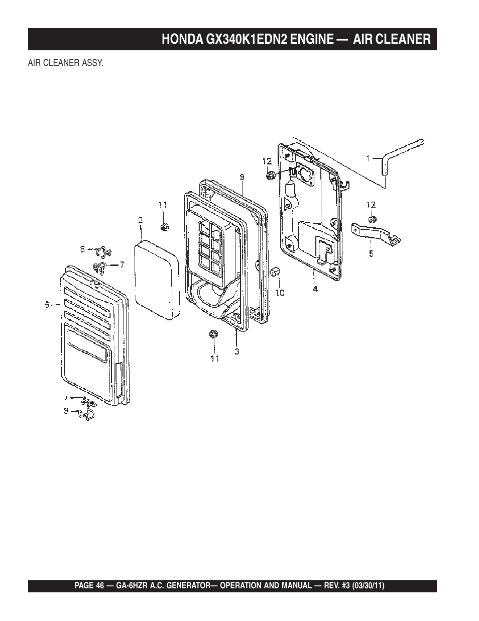 Multiquip GA6HZR User Manual | Page 46 / 70