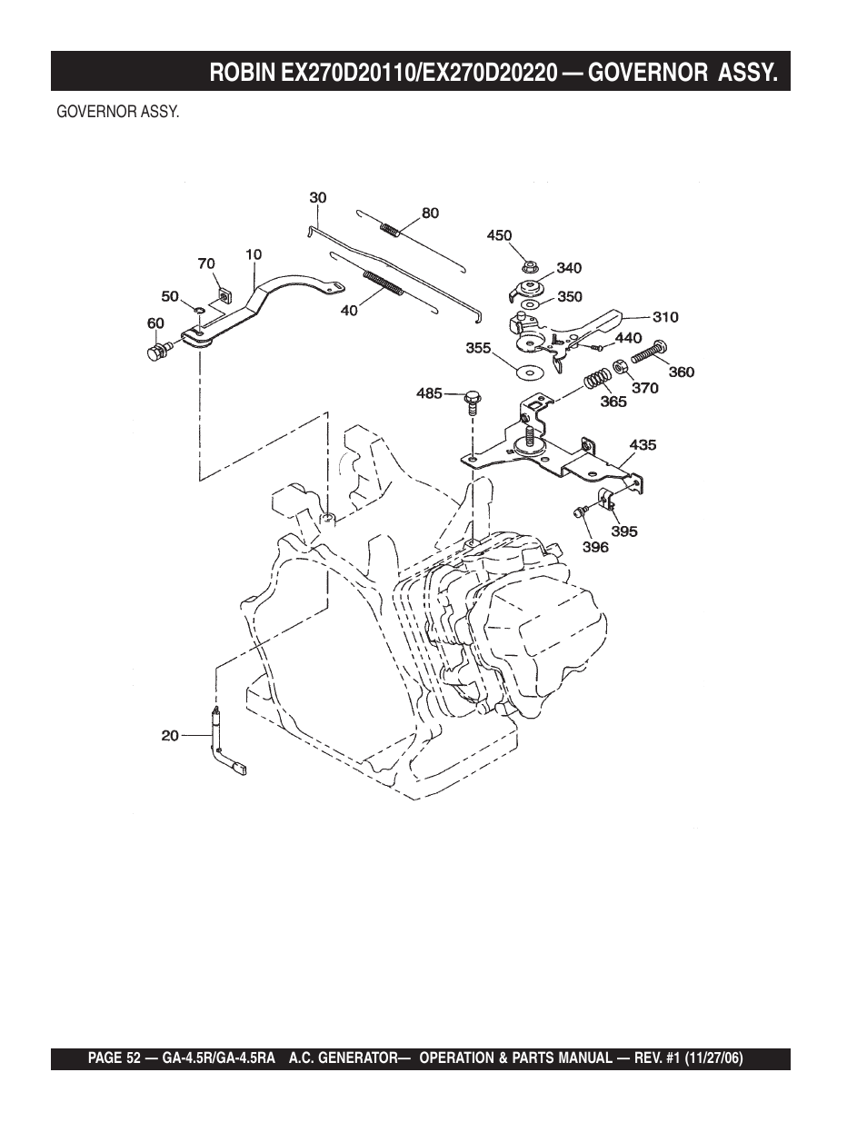 Multiquip Portable AC Generator GA4.5R User Manual | Page 52 / 68