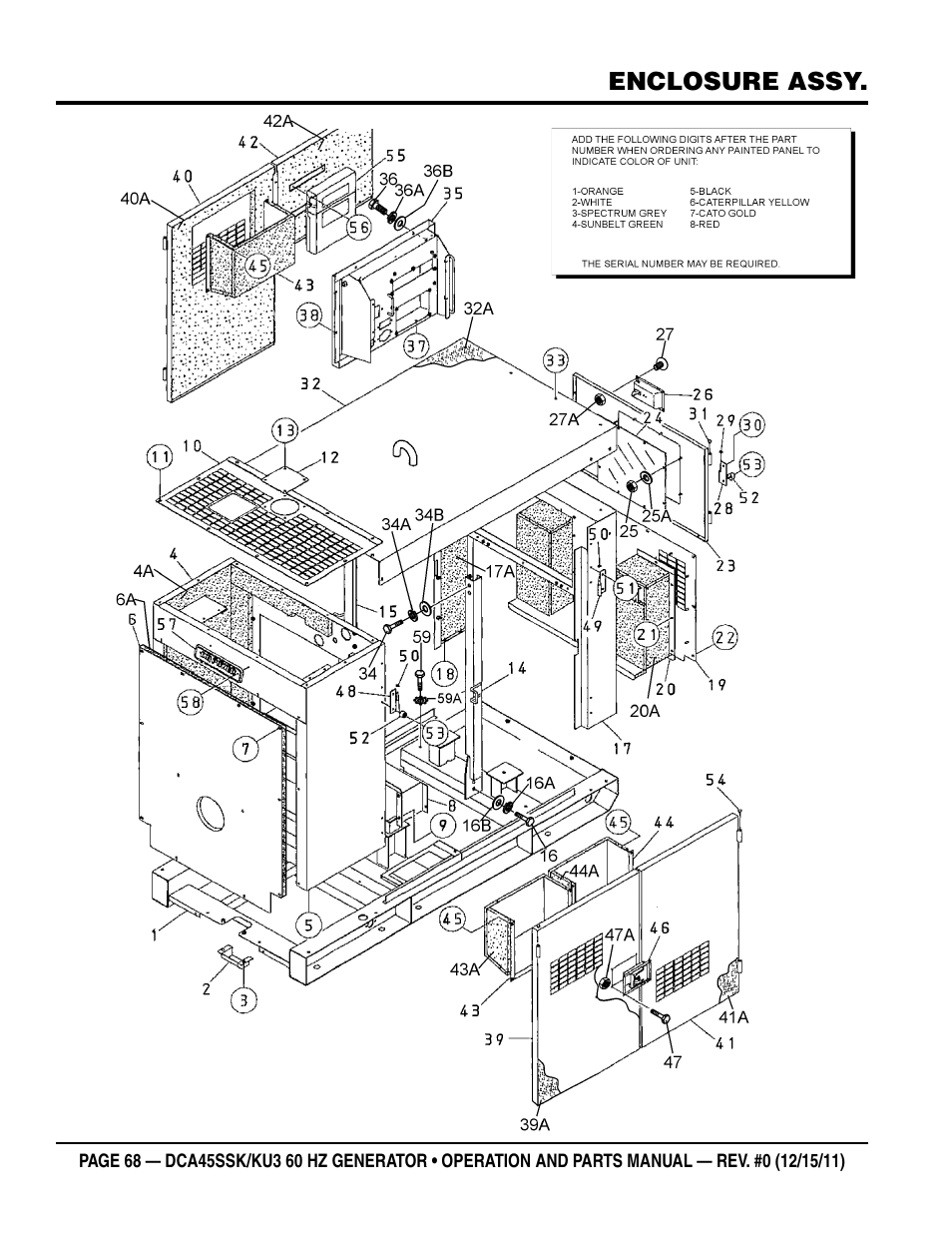 Multiquip 60Hz Whisperwatt Generator DCA45SSKU3 User Manual | Page 68 / 78