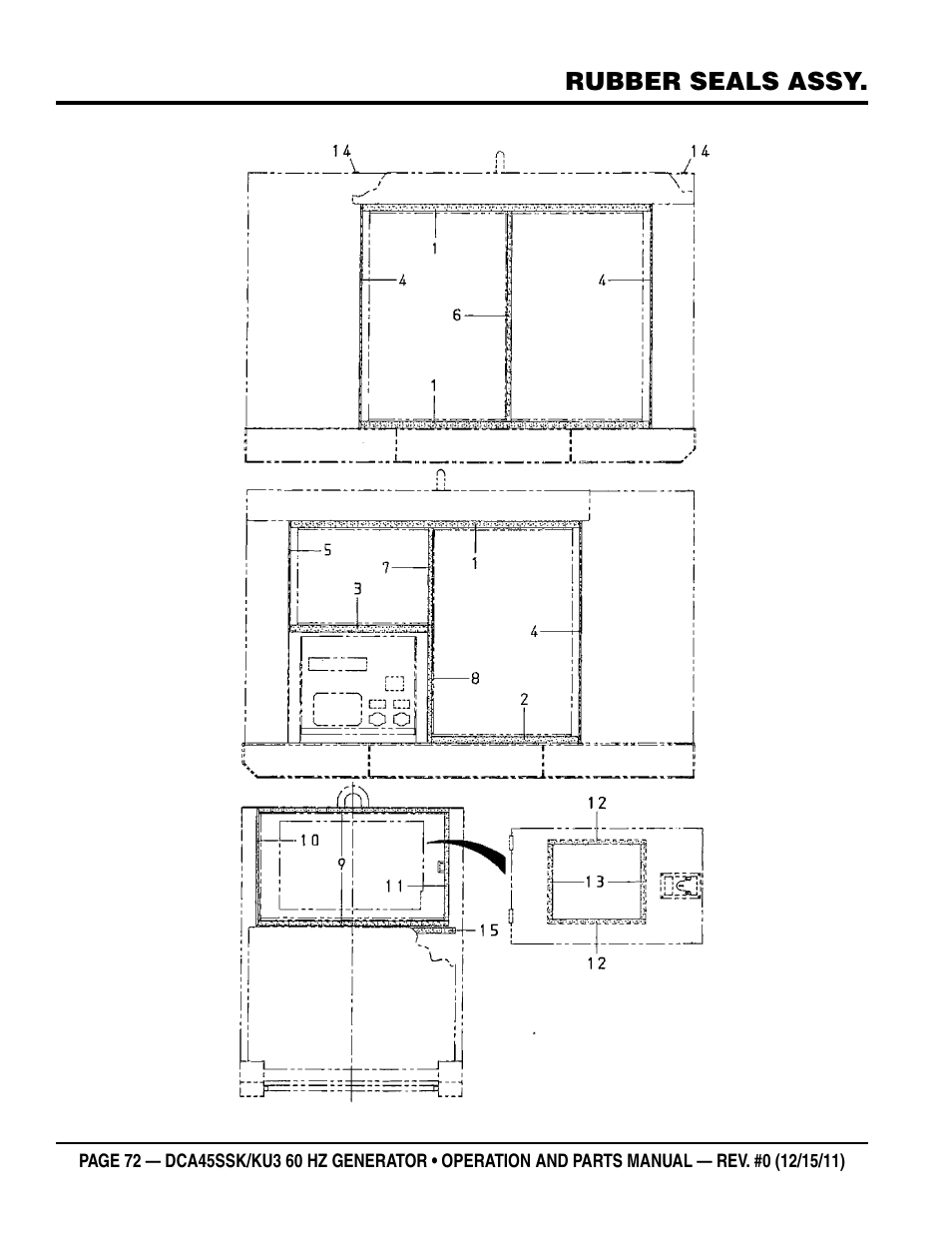 Multiquip 60Hz Whisperwatt Generator DCA45SSKU3 User Manual | Page 72 / 78