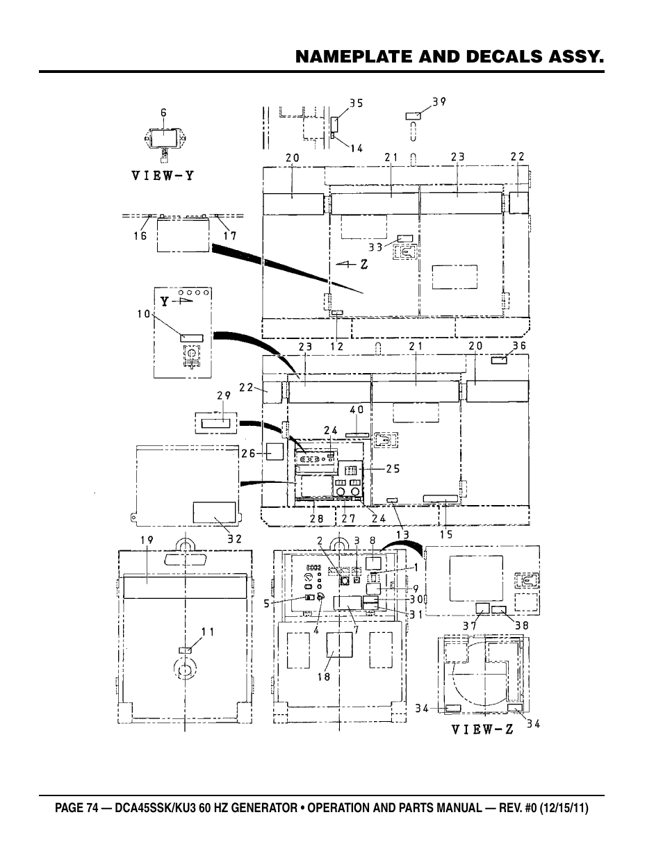 Multiquip 60Hz Whisperwatt Generator DCA45SSKU3 User Manual | Page 74 / 78