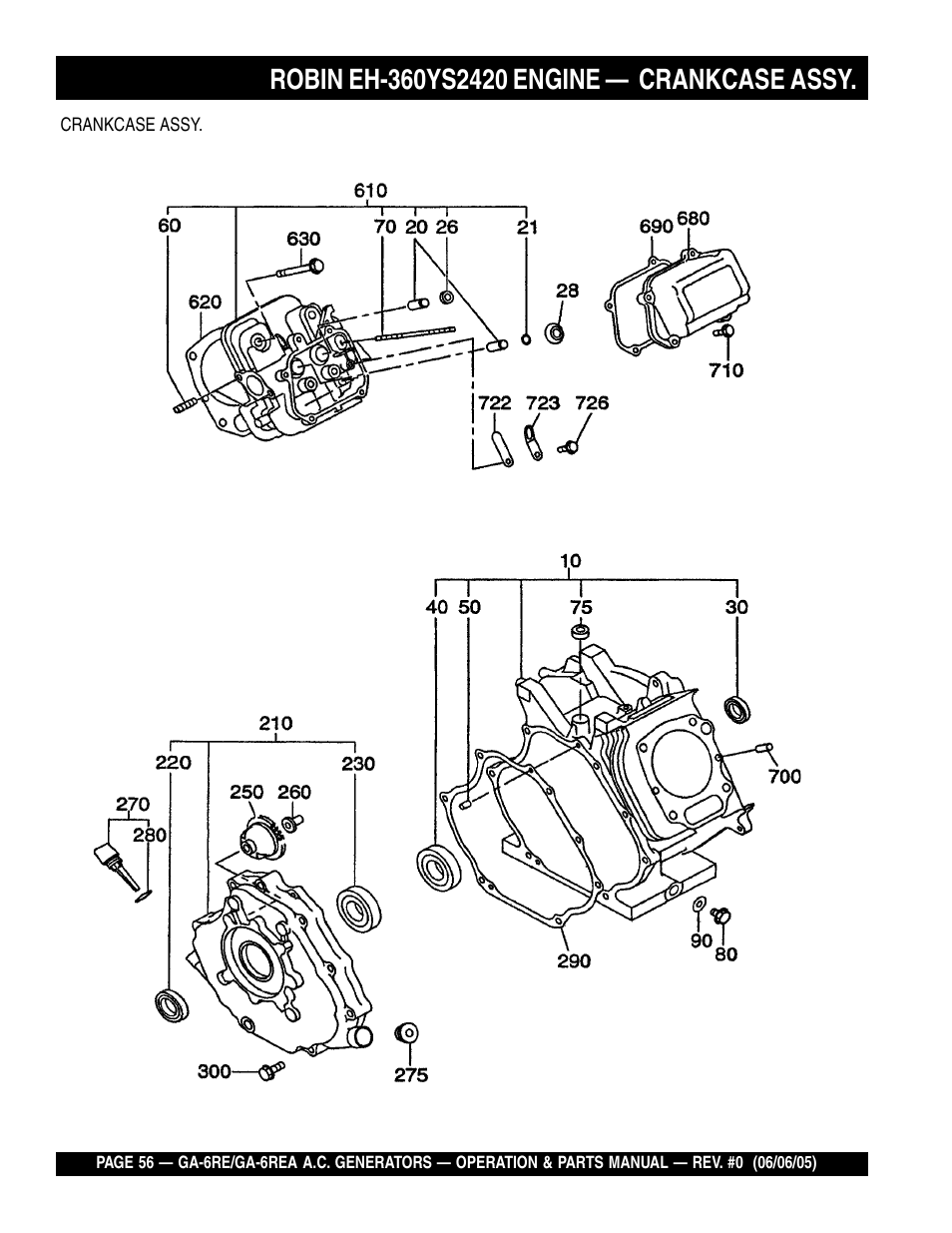 Multiquip Portable Generators GA-6RE User Manual | Page 56 / 76