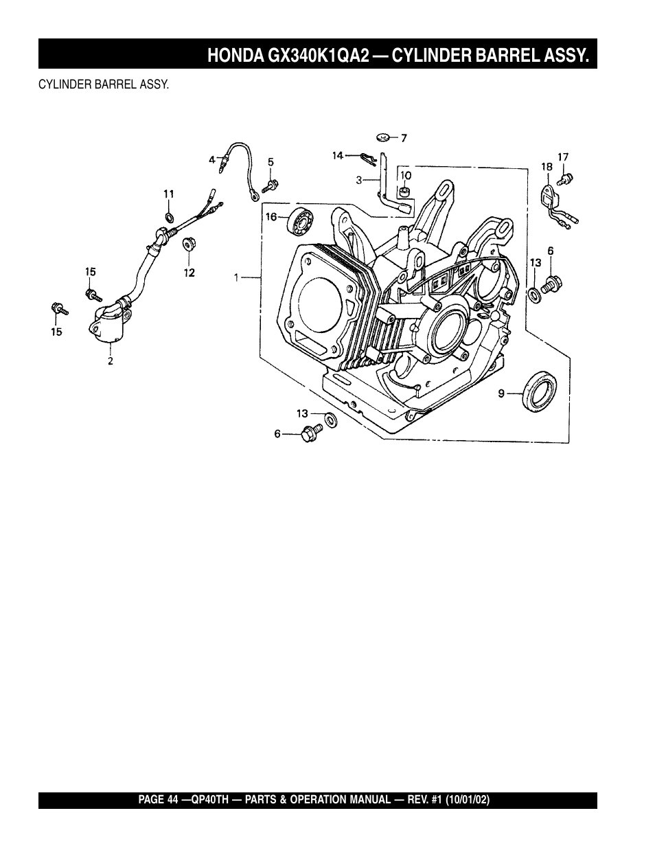 Multiquip GAS POWERED TRASH PUMP QP40TH User Manual | Page 44 / 70