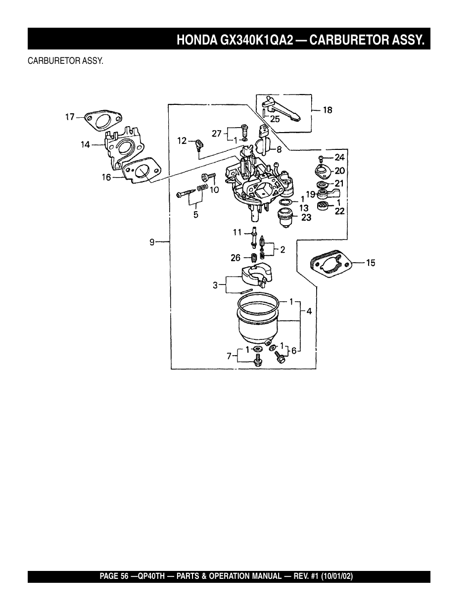 Multiquip GAS POWERED TRASH PUMP QP40TH User Manual | Page 56 / 70