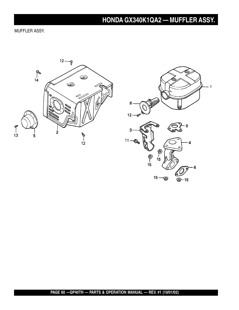 Multiquip GAS POWERED TRASH PUMP QP40TH User Manual | Page 60 / 70