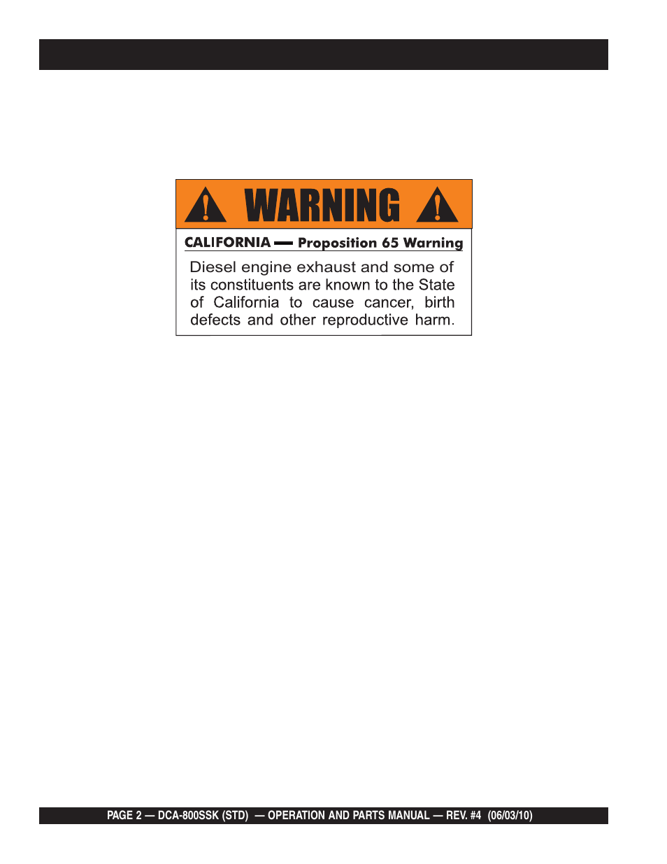 Multiquip Portabel Generator (Standard) DCA-800SSK User Manual | Page 2 / 120