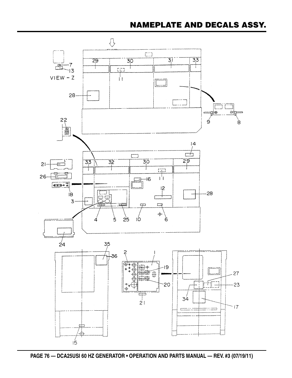 Multiquip MQ Power 60HZ Whisperwatt Generator DCA25USI User Manual | Page 76 / 80