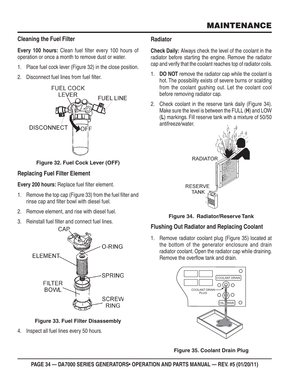 Maintenance | Multiquip DA700SSW User Manual | Page 34 / 172