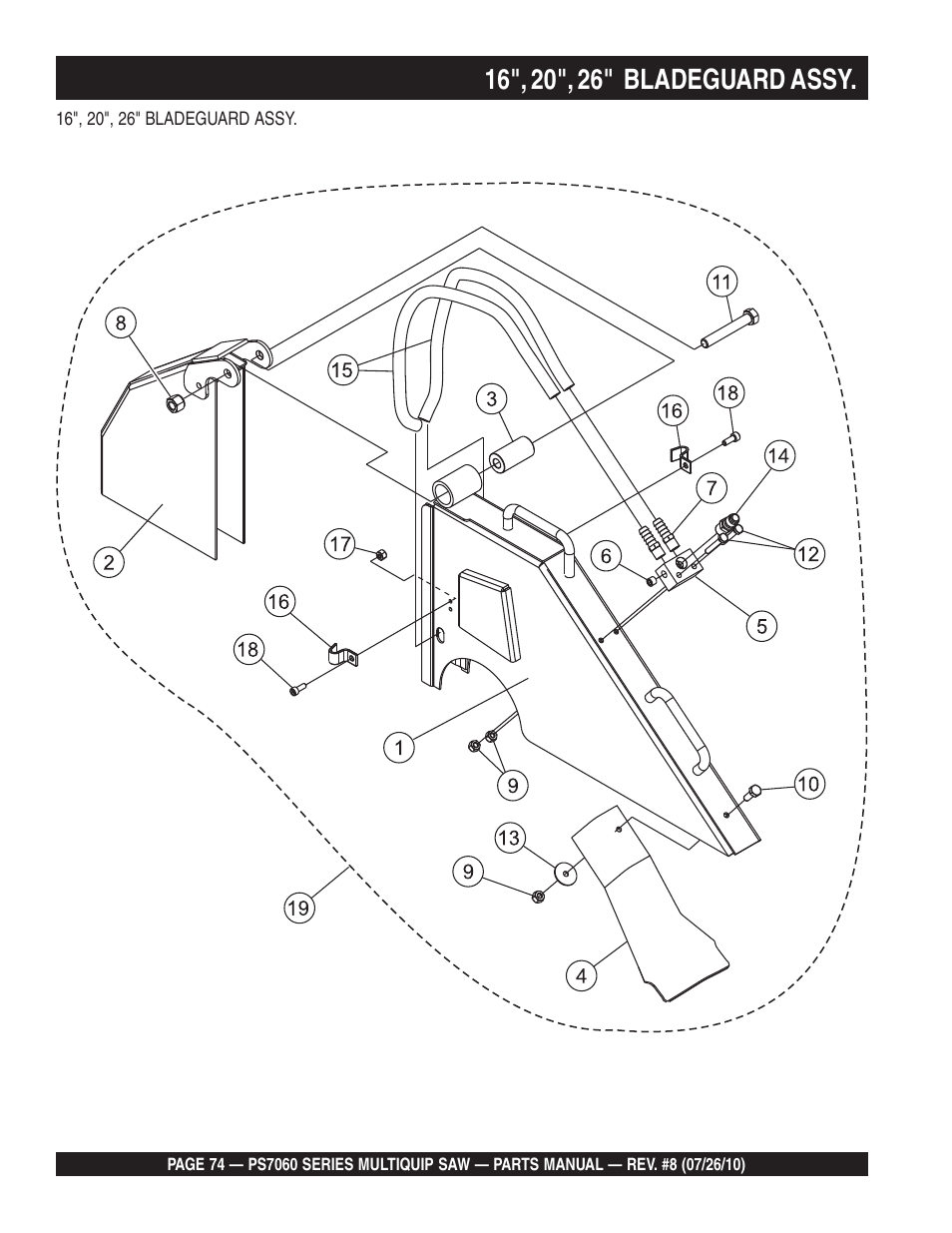 Multiquip Stay-Level Handlebar Pavement Saw PS706026 User Manual | Page 74 / 82