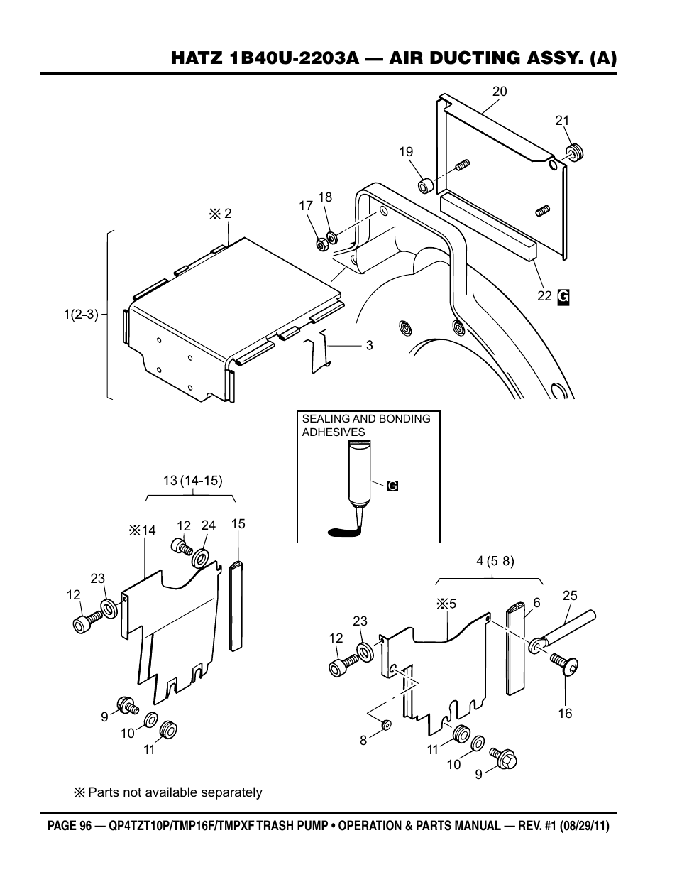 Multiquip TRASH PUMP (hatz 1B40u-2203a diesel engine) Qp4tZt10p User Manual | Page 96 / 118